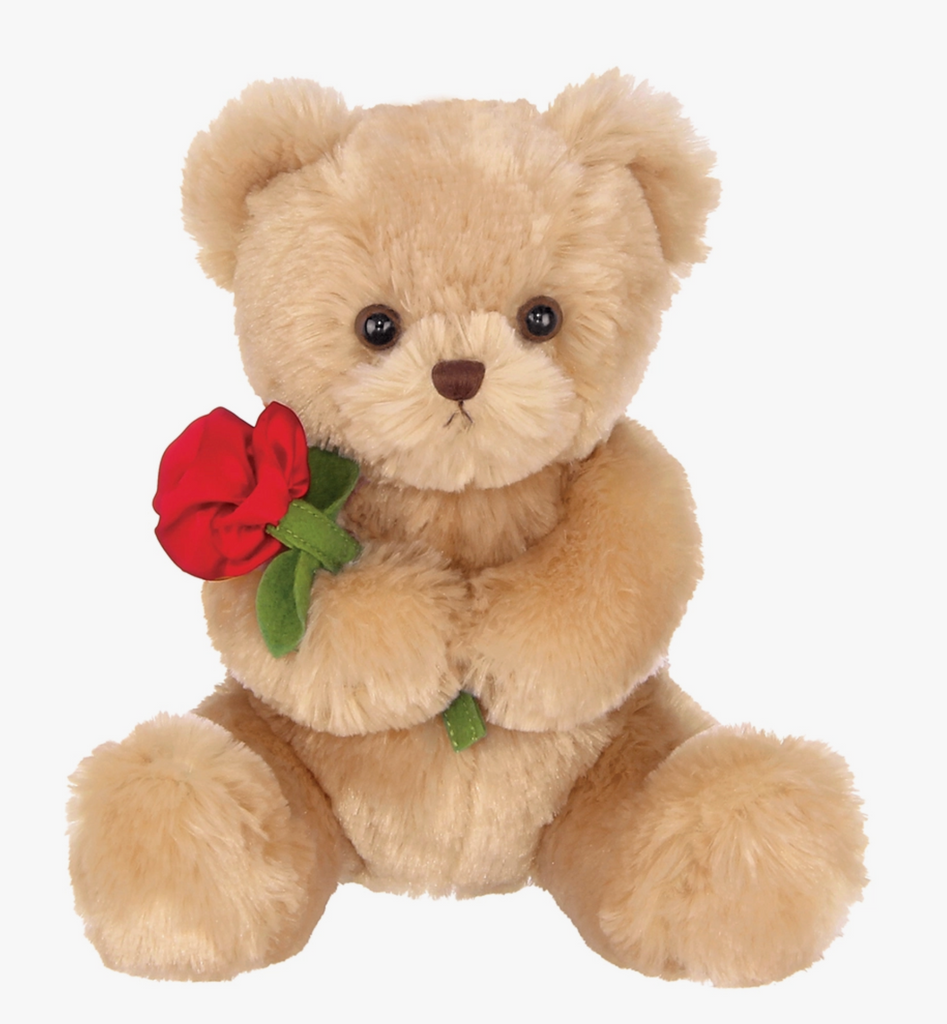 Teddy bear holding a rose shop