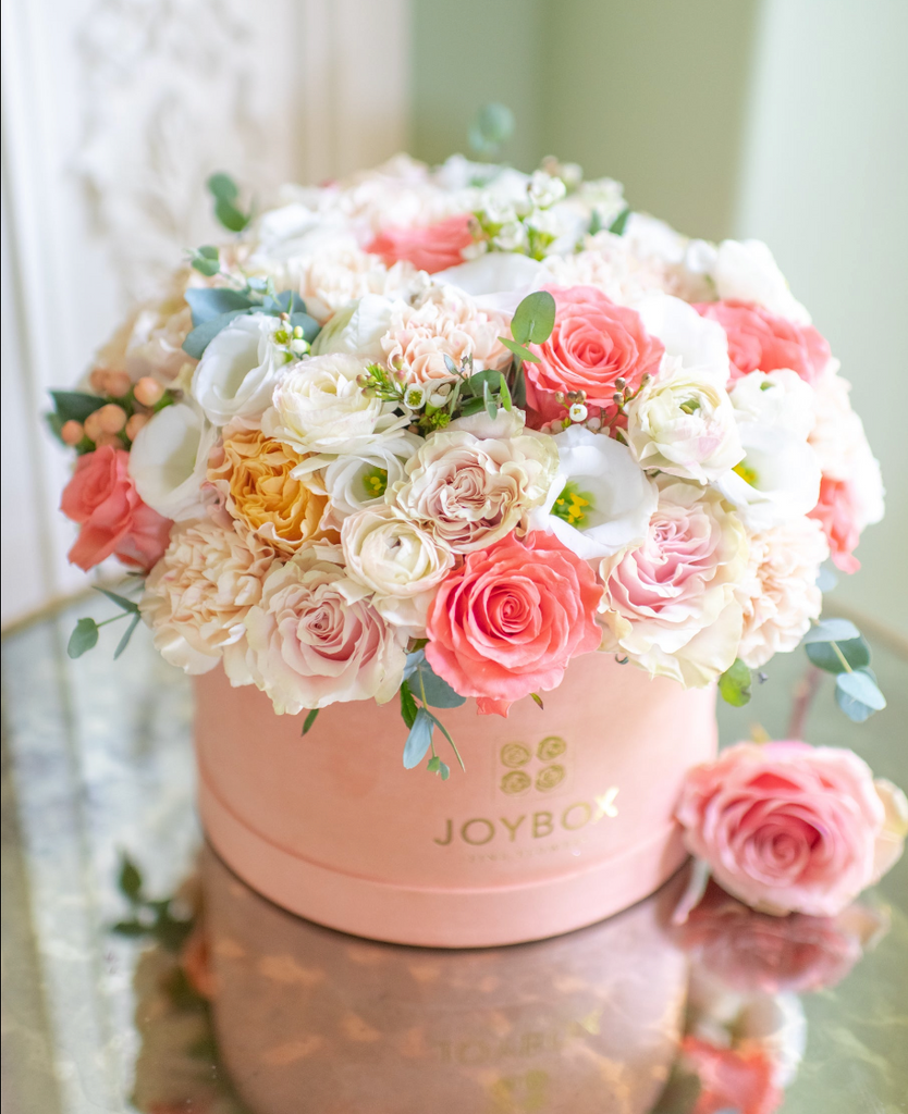 Coral Suede Luxe JoyBox Joy Box Flowers
