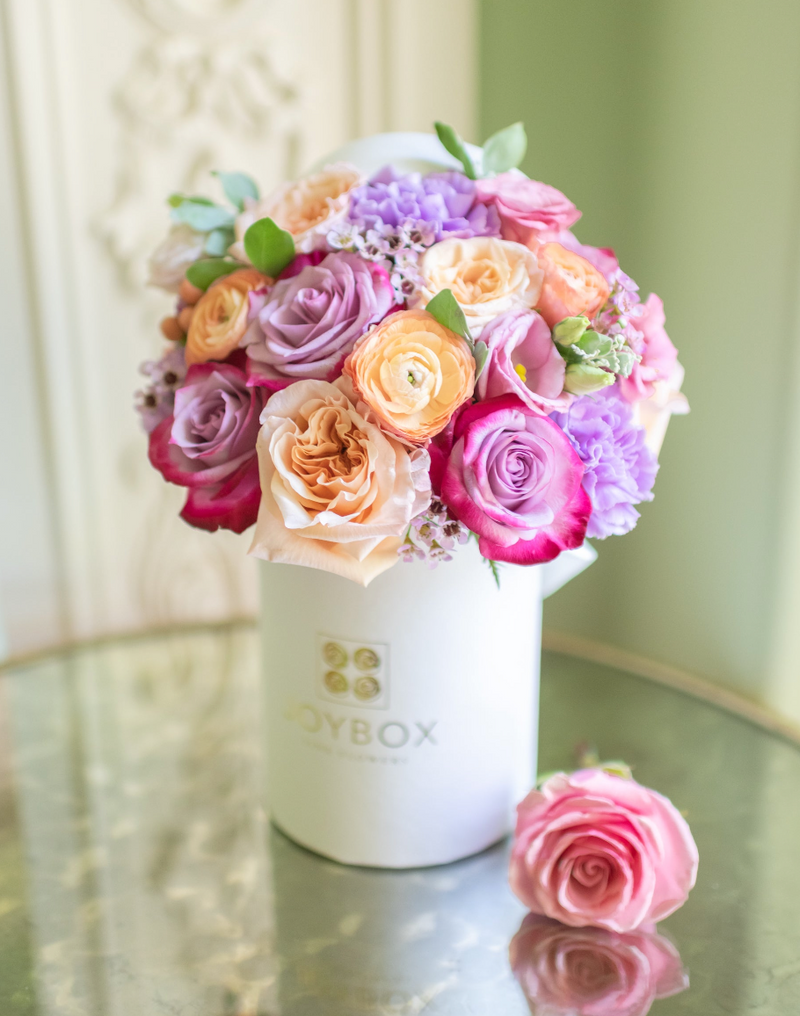 Tall Round Luxe JoyBox Joy Box Flowers