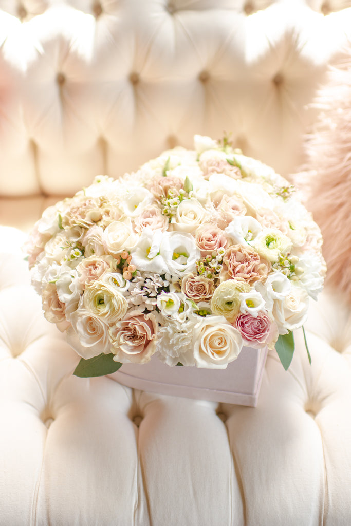 Blush Suede Heart Luxe JoyBox Joy Box Flowers