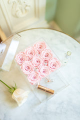 Everlasting Roses- 9 Roses with drawer (choose color)