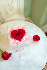 Heart shaped Everlasting Rose box (9 Rose)