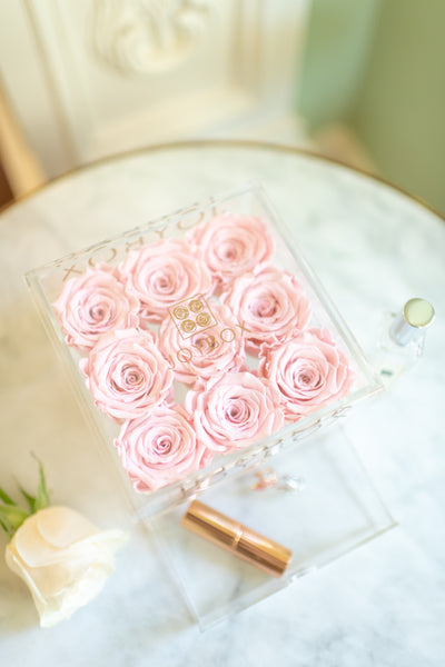 Everlasting Roses- 9 Roses with drawer (choose color)
